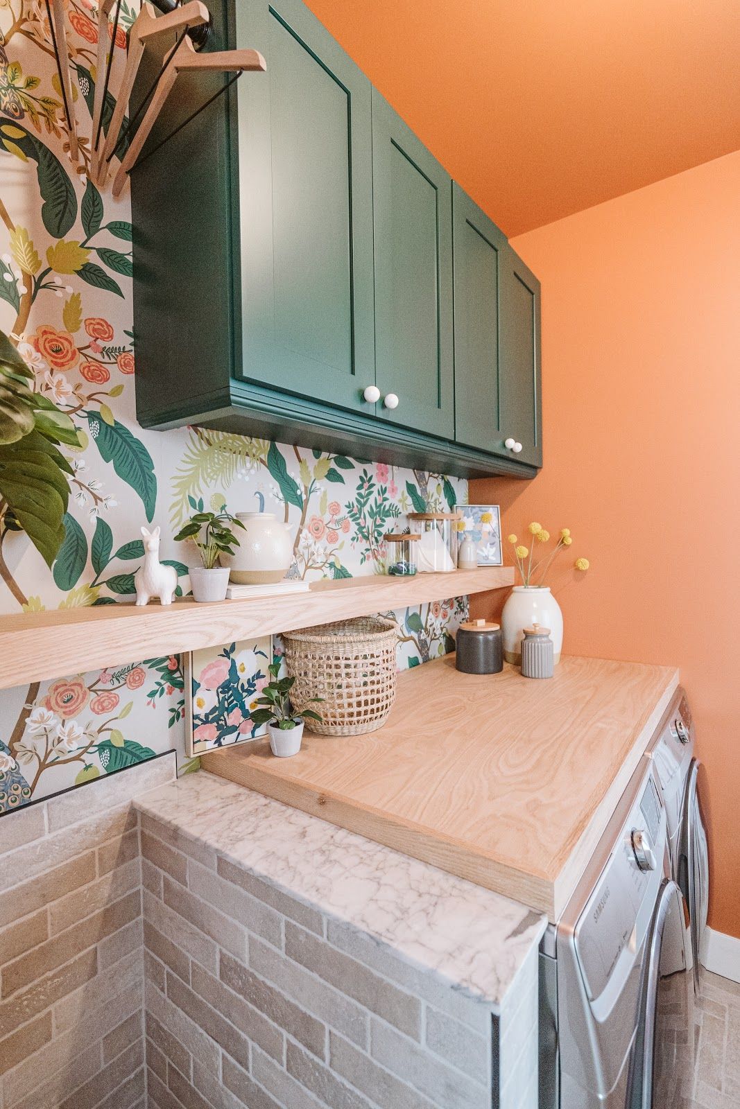 Get Your Laundry Room Popping with Tangy Orange
