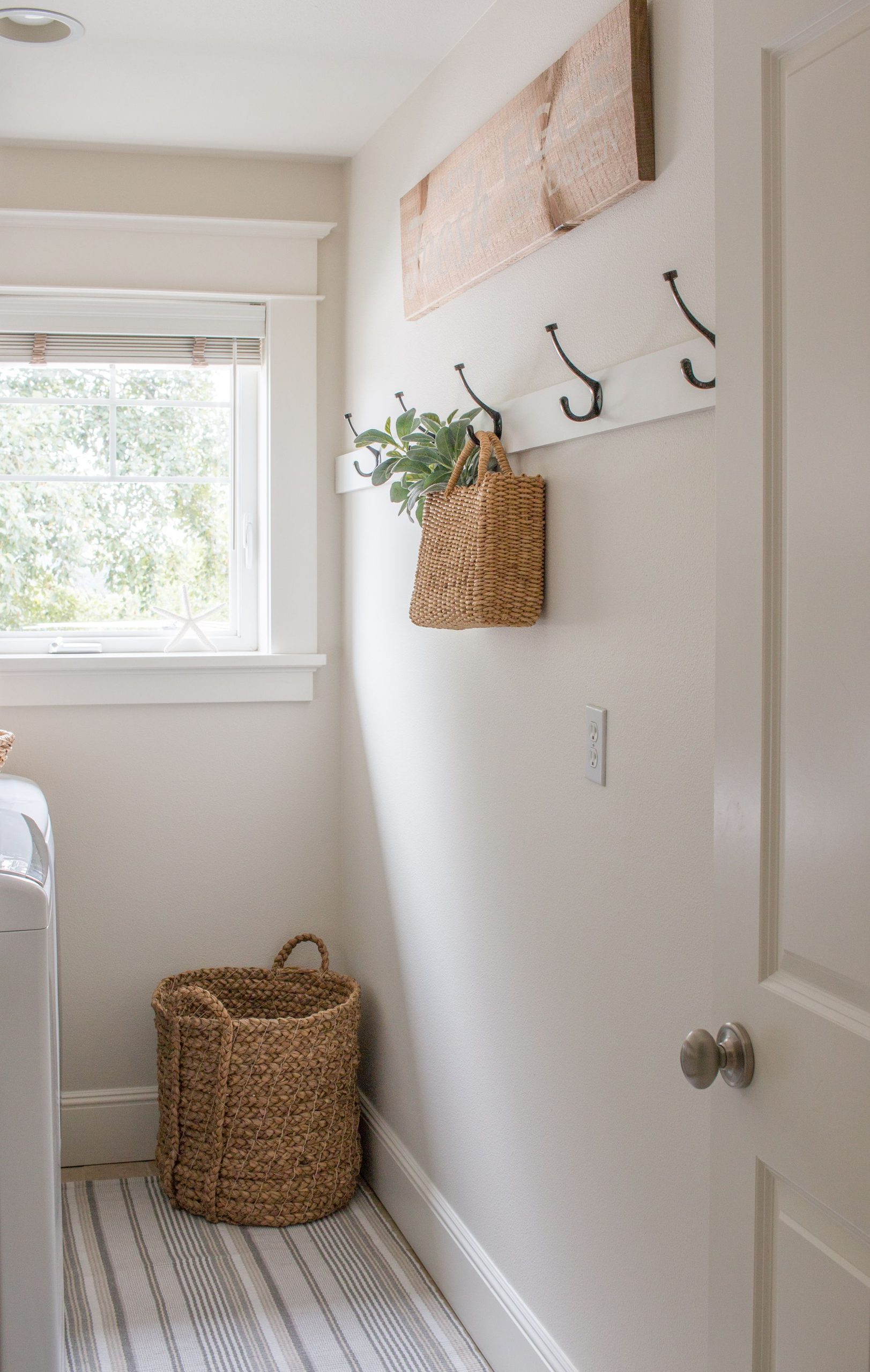 Keep it Simple with a Classic White Laundry Room.