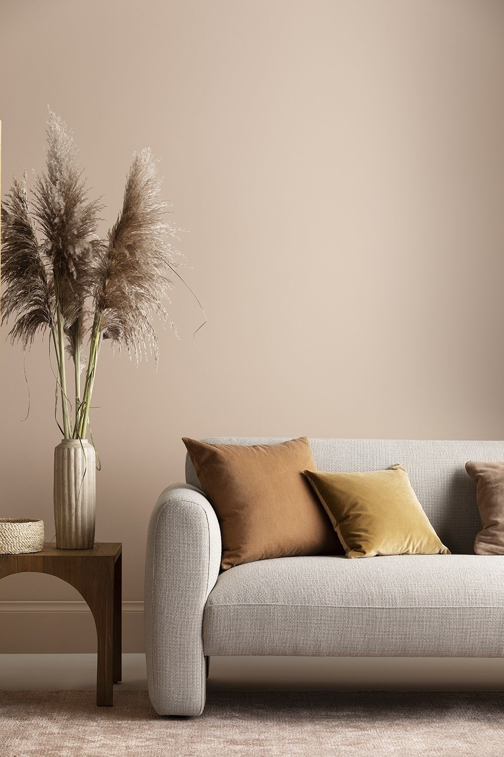 Soft Beige Walls and White Trim for a Calm Look