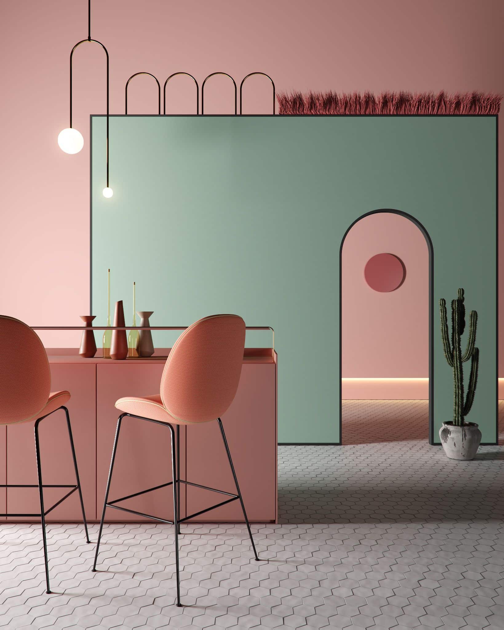 Can you provide examples of how repetition and opposition can be used in conjunction with other design elements to create a…