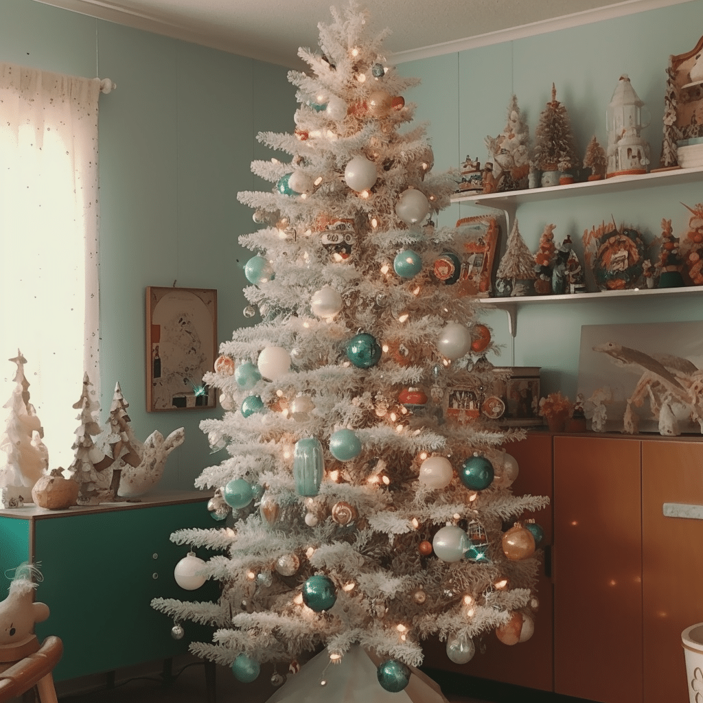 Nostalgic Festive Elegance: Vintage Christmas Tree Inspiration