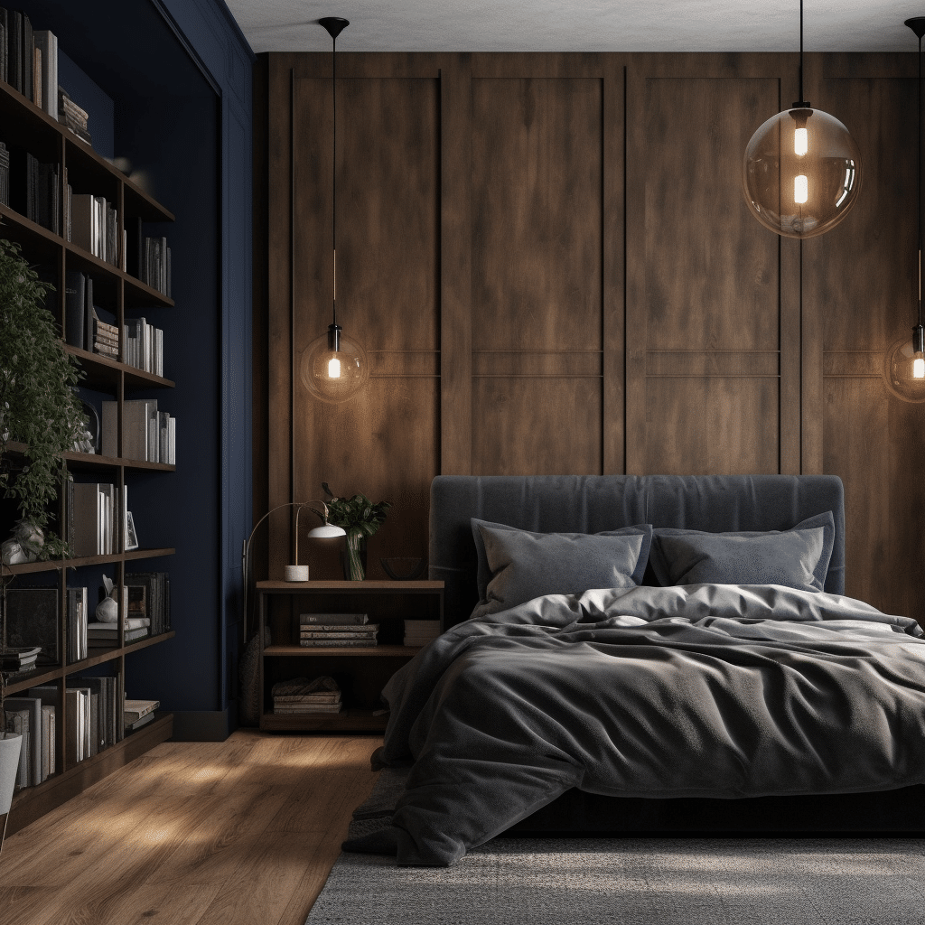 Concealing Wood Paneling Without Painting: Innovative Bookshelf Backdrops and Colorful Drapes