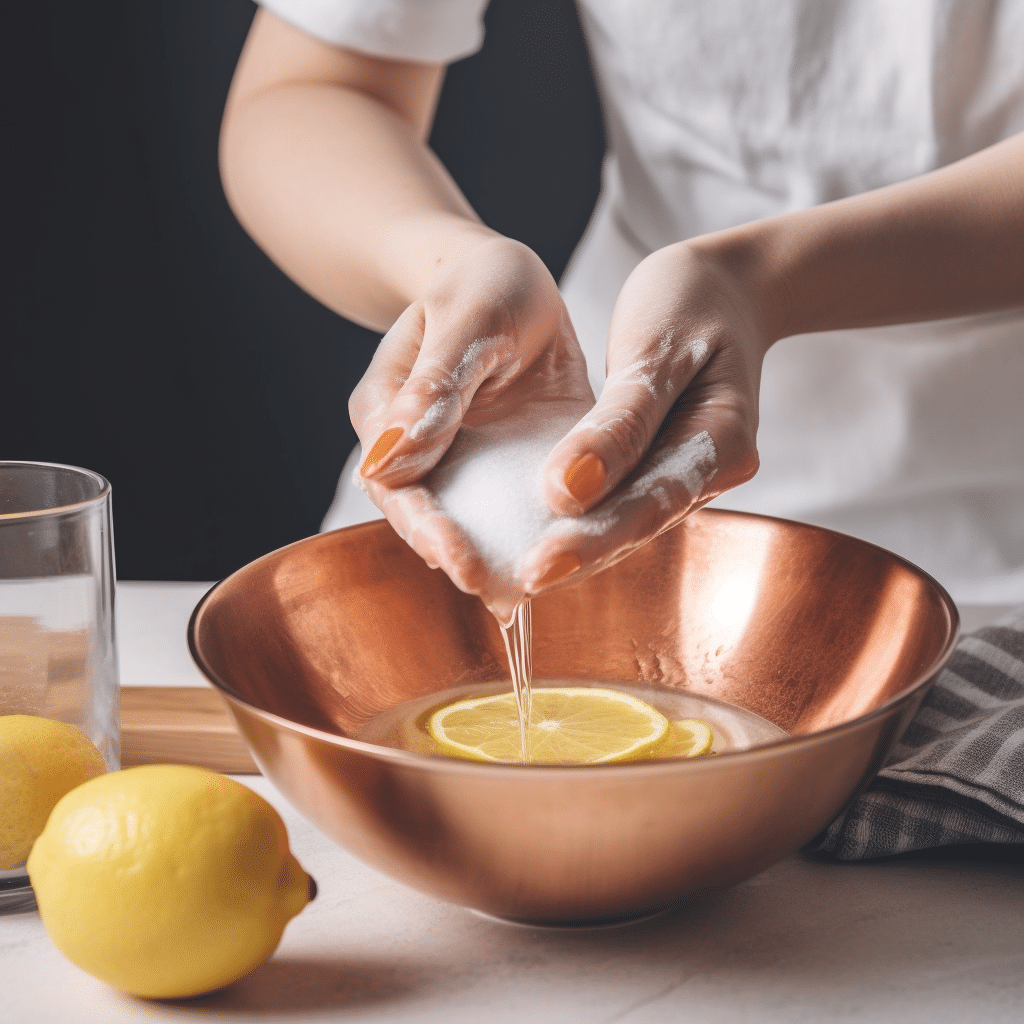 Brightening Copper using Lemon Juice and Cornstarch