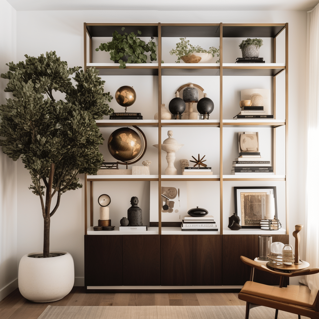 How do I decide on the best shelving layout for my cabinet storage to maximize accessibility and aesthetics?
