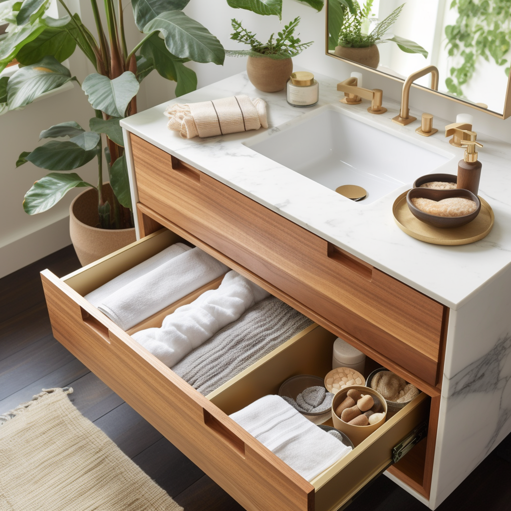 Maximizing Space: The Bathroom Countertop Organizer with Drawers