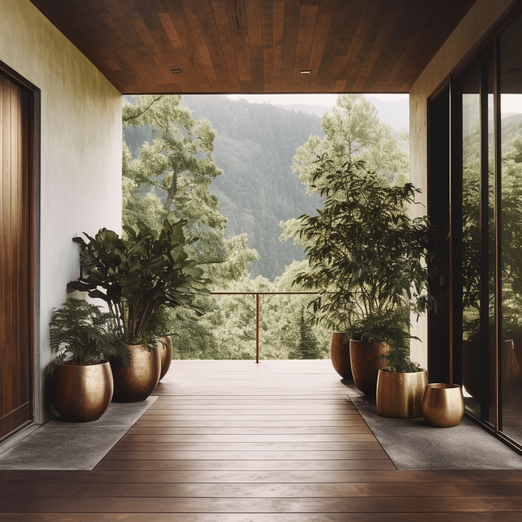 How can I create a pollen-free outdoor oasis in my home that’s both functional and stylish?