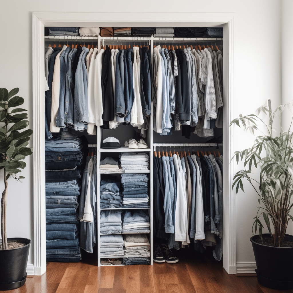 What are the top recommendations for storing jeans in a shared closet or wardrobe to accommodate different preferences and…