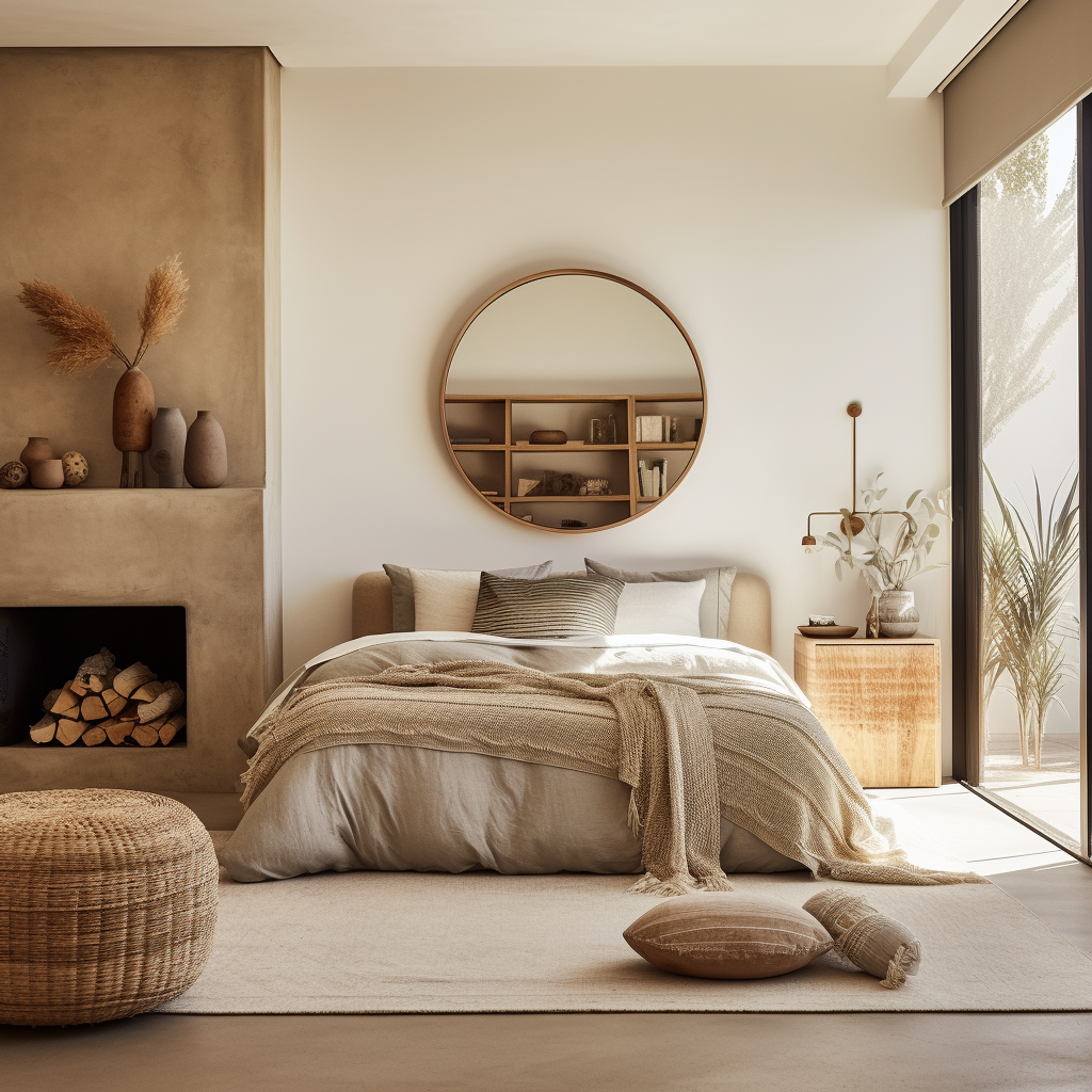 Using Furniture Arrangement and Layout to Cover a Bedroom Mirror