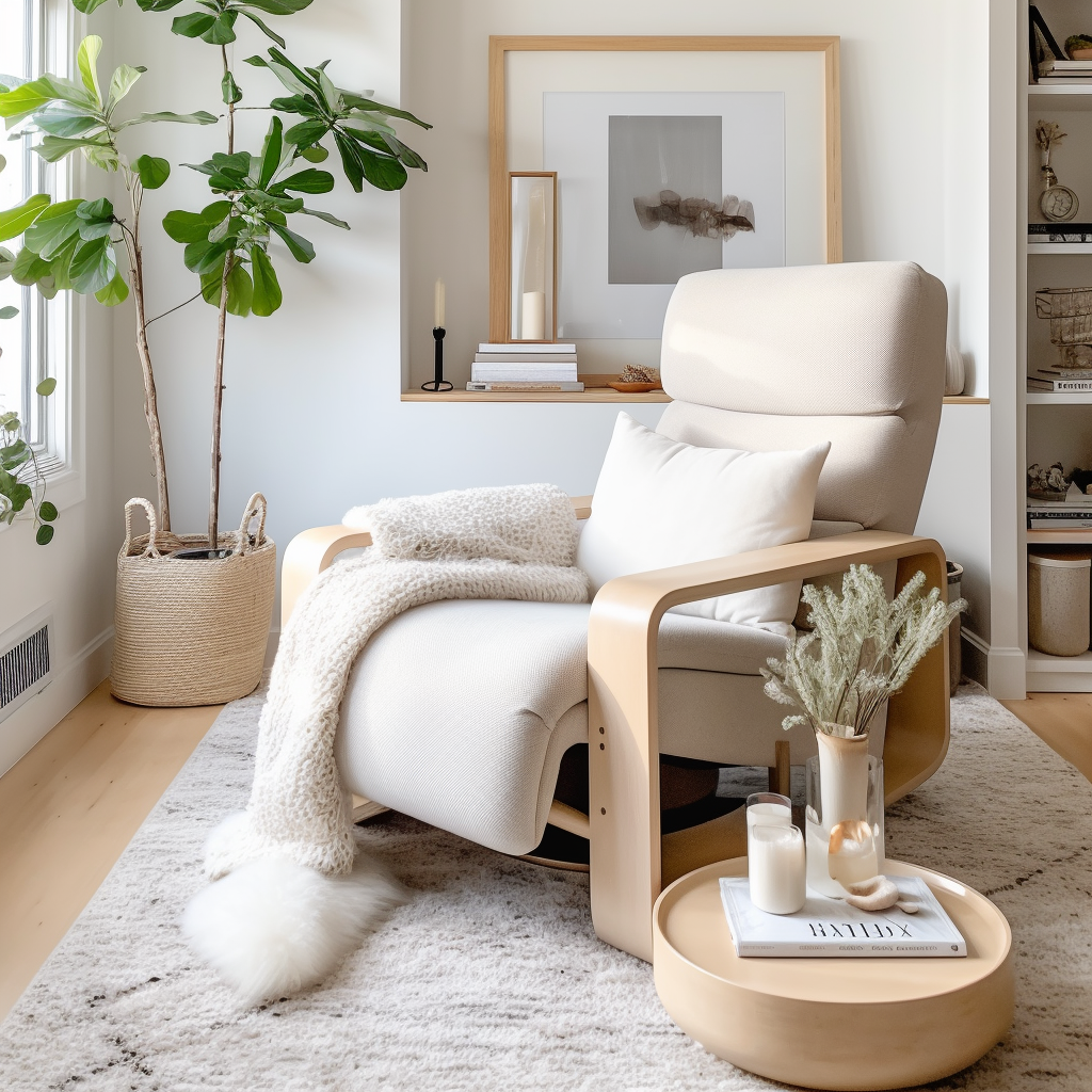 What precautions should I take when cleaning a leather recliner to avoid damaging the upholstery?