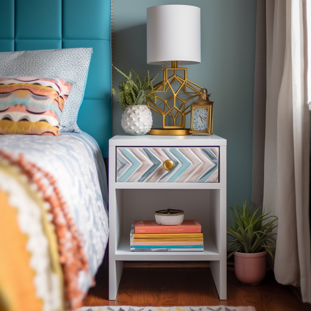 20 DIY Painting Nightstand Ideas for Vibrant Painted Nightstands Unleash Creativity with Paint: DIY Bedroom Painted…