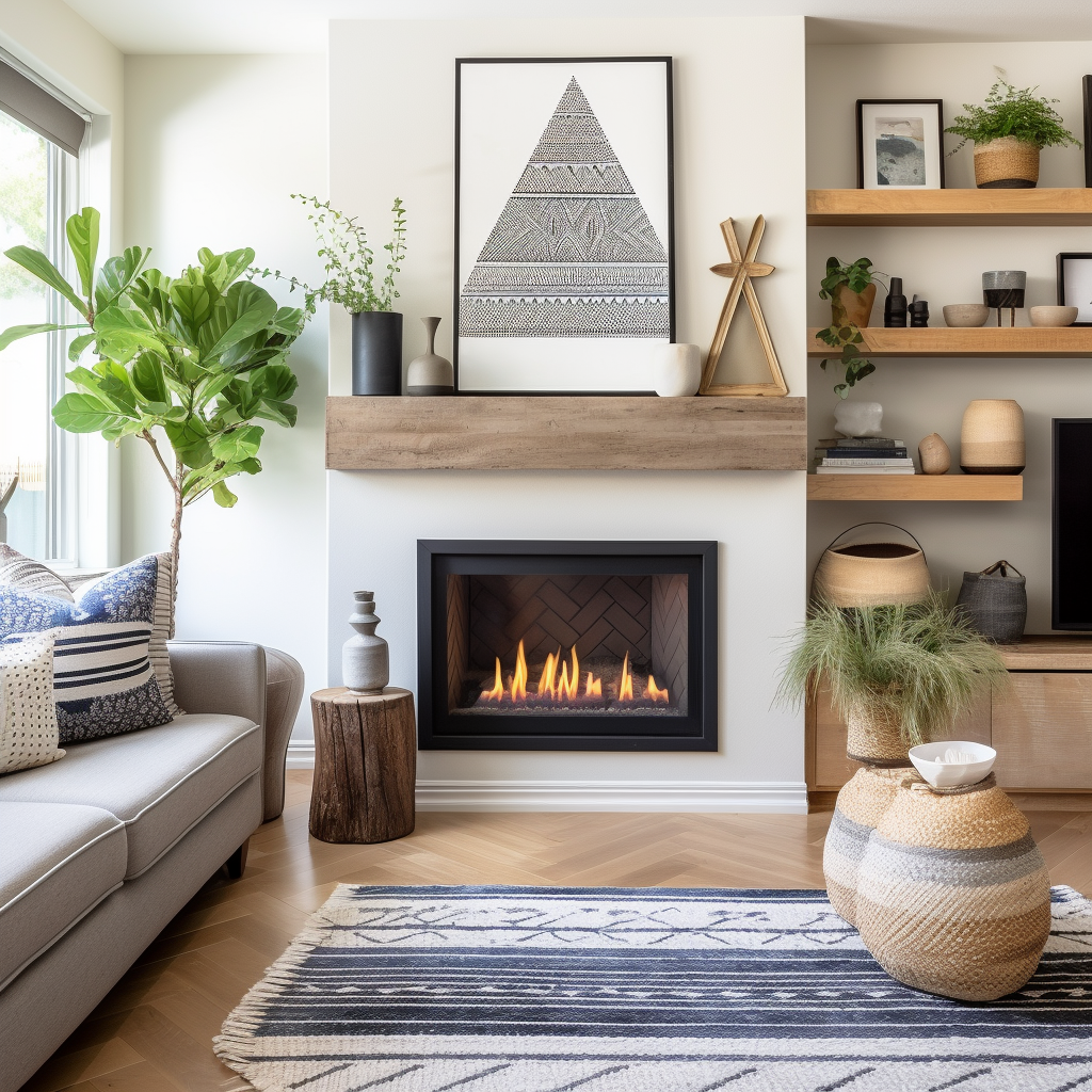 How do I make the most of decorating a deep corner fireplace mantel?