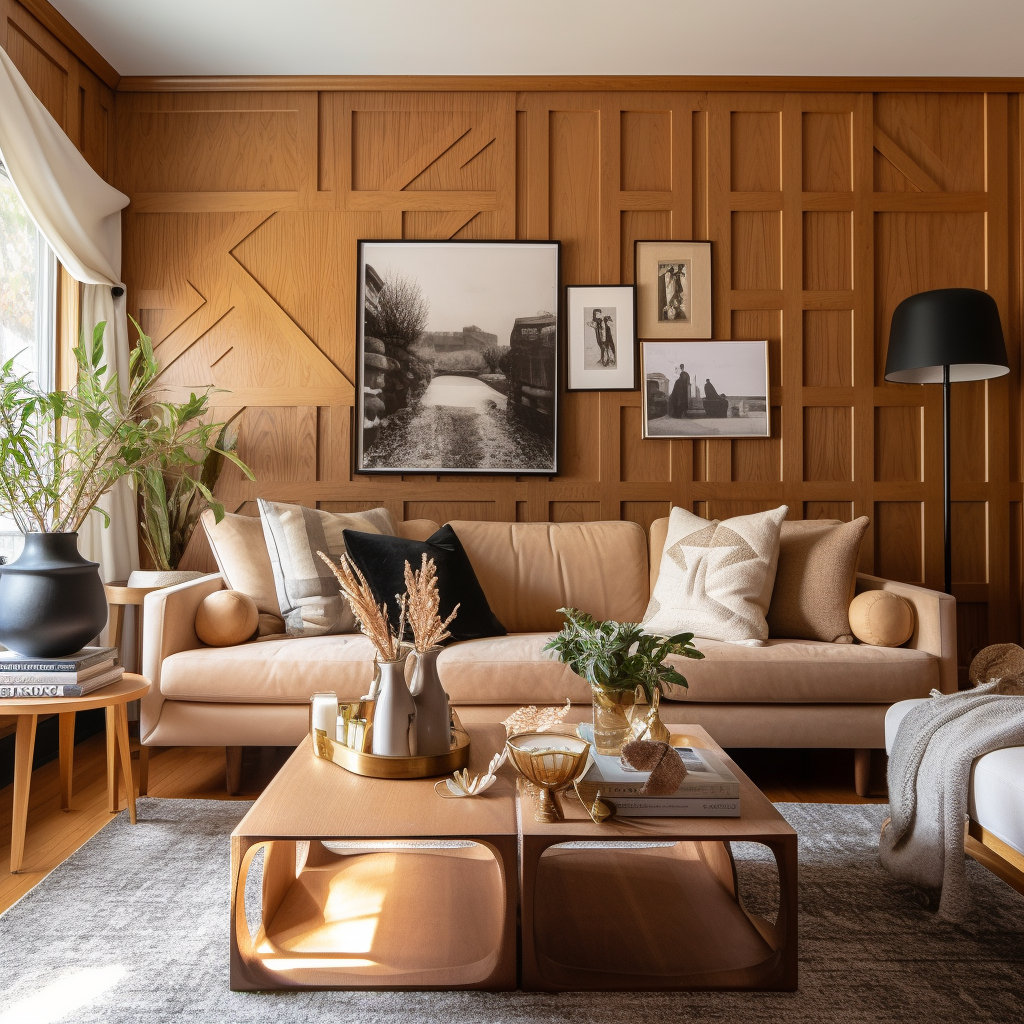 A Textile Transformation: How to Cover Wood Paneling with Fabric