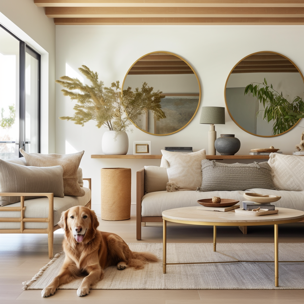 How can I ensure that my pet-friendly interior design is not only stylish but also promotes the well-being of my pets?