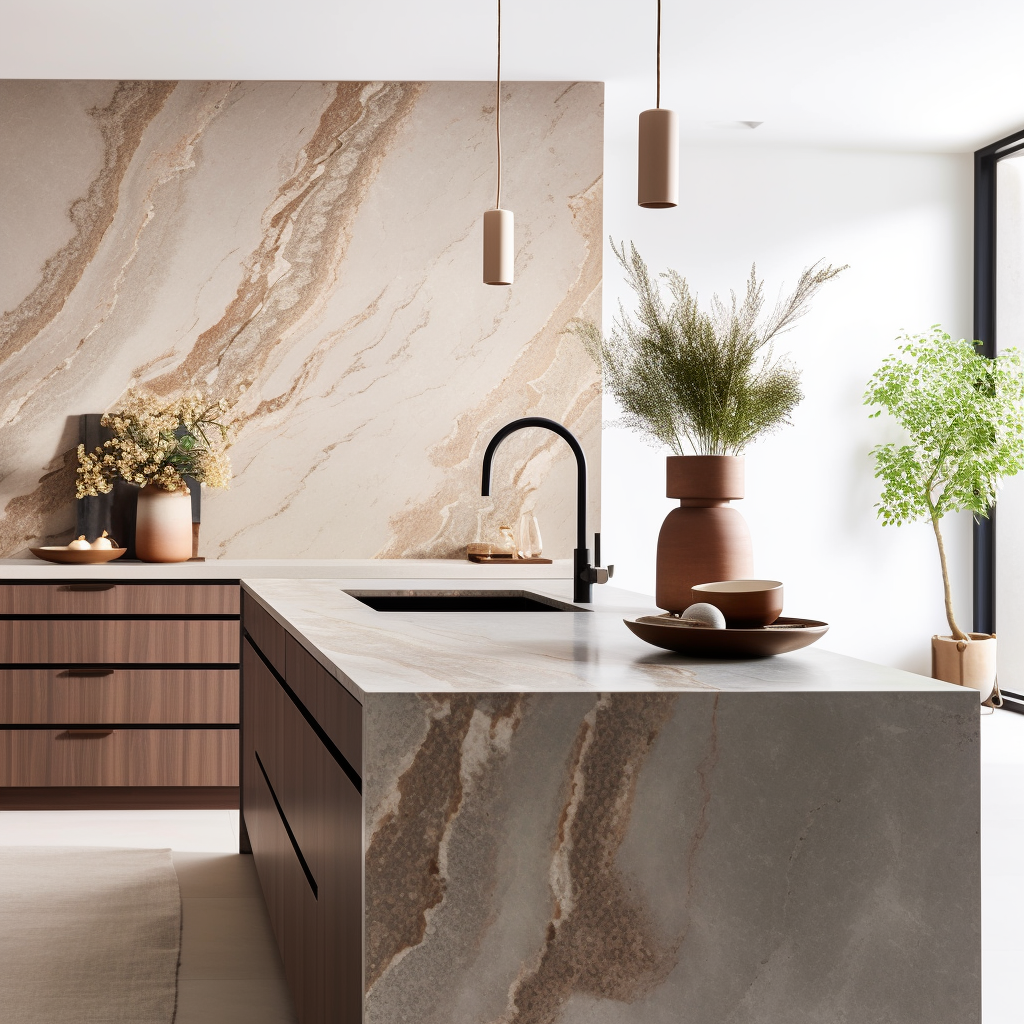 Can I put a waterfall countertop in any part of the kitchen or is it best suited for the island?