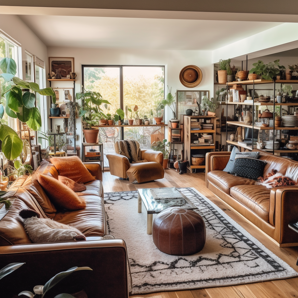 How can I incorporate plants into my living room to fill up space and bring more life into the room?