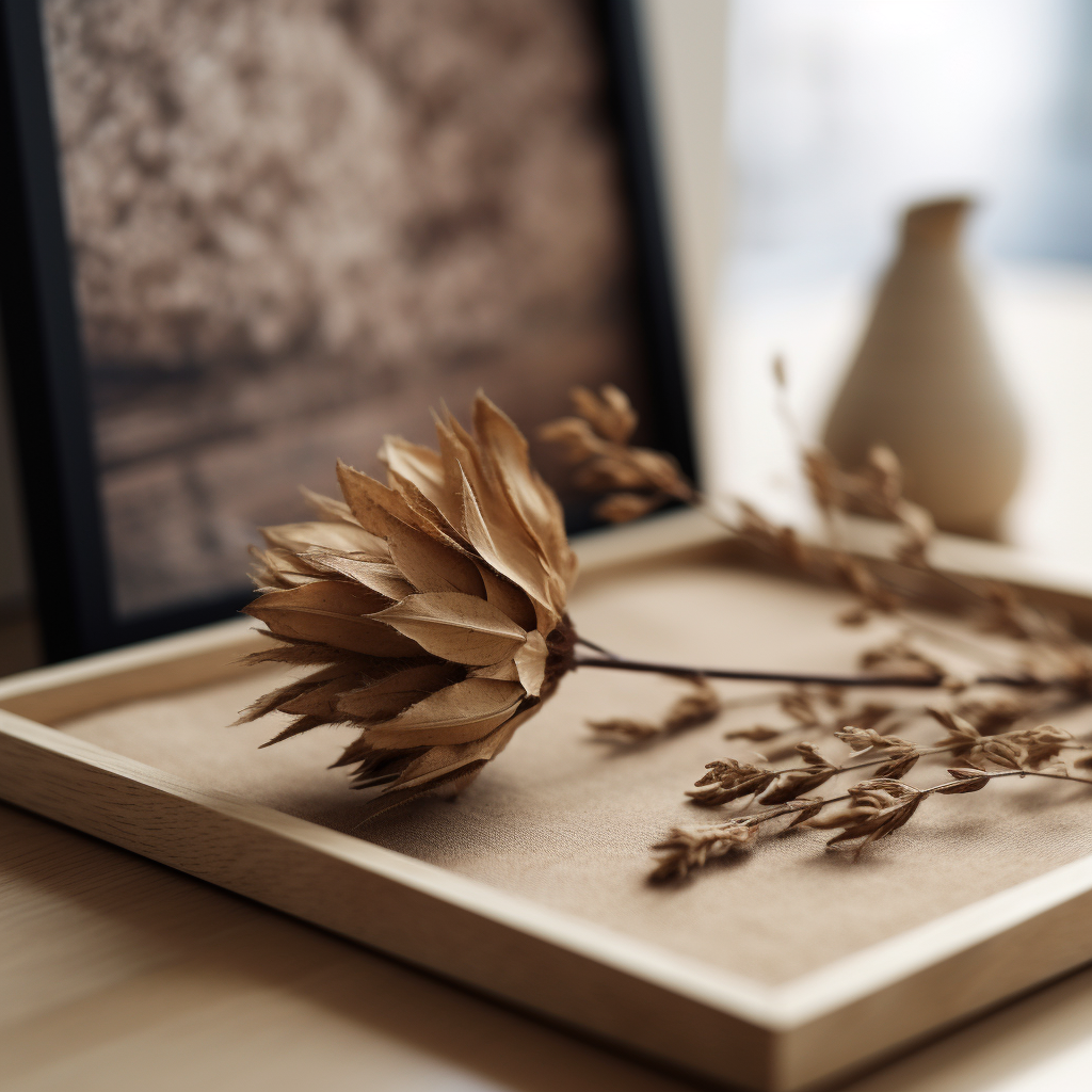 What kind of flowers are best suited for drying and preserving to make a framed floral artwork?