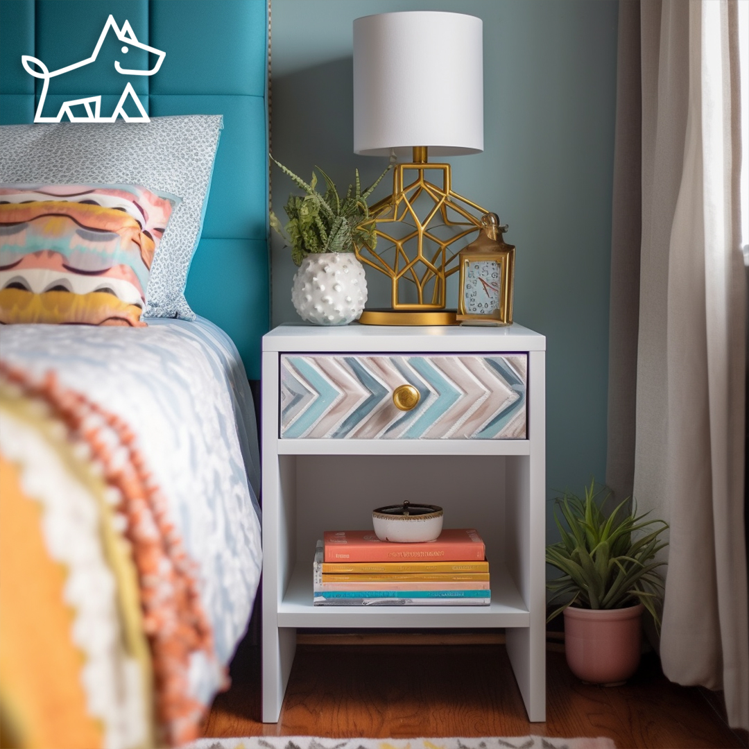 20 DIY Painting Nightstand Ideas for Vibrant Painted Nightstands