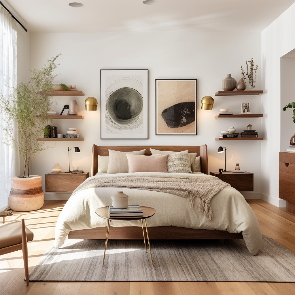 How can the Gestalt principle of figure-ground contribute to creating a harmonious balance between furniture and space in…