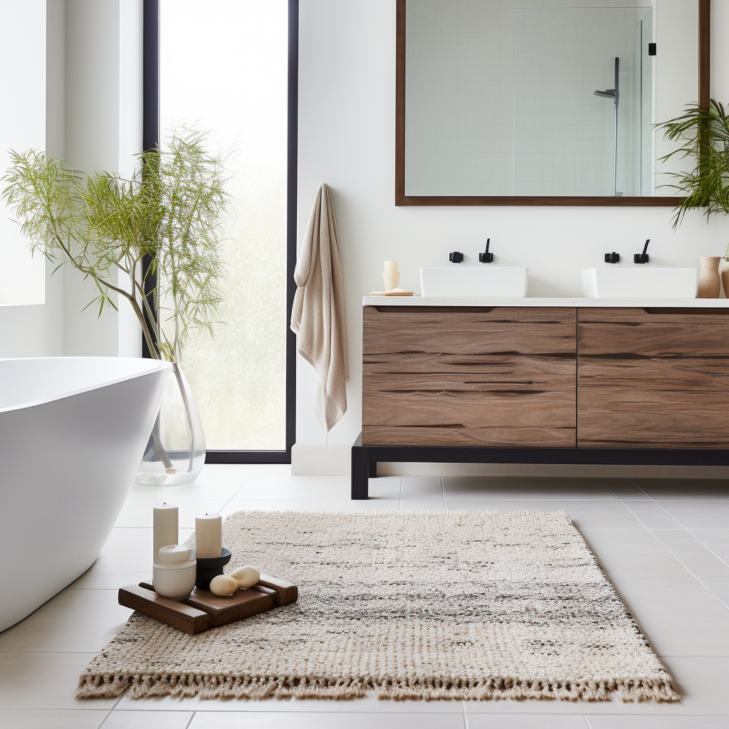 I’m looking to redecorate my home, and I want some accessories to match my bathroom rug. Do you have any suggestions for…