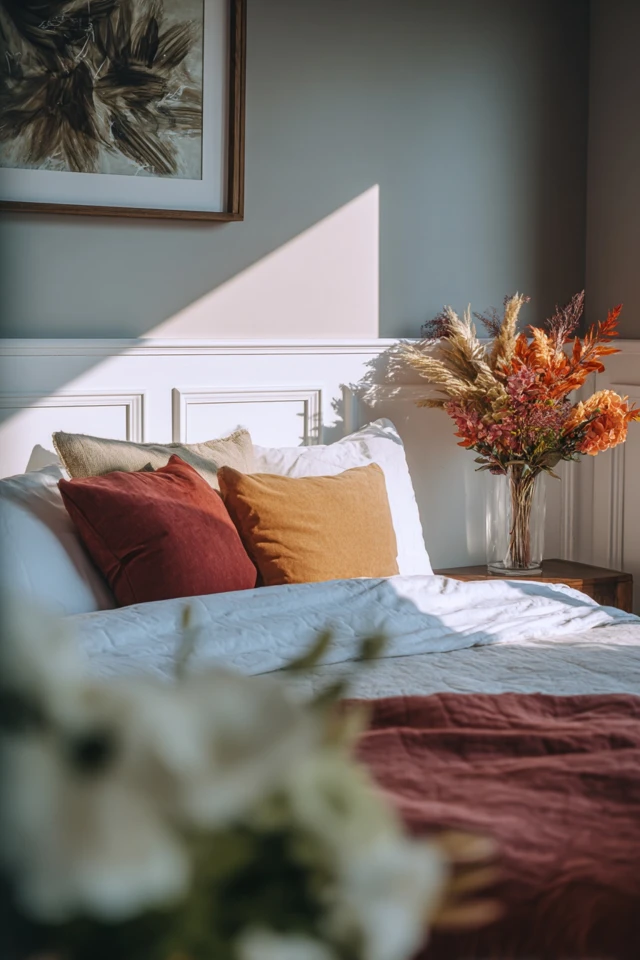 Small wood cabin interior with warm wood surfaces and a cozy seating area