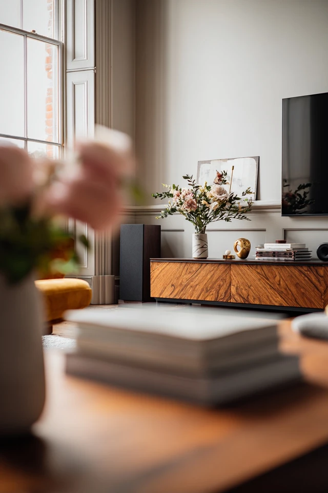 Modern Victorian living room with period-style furniture and layered decor