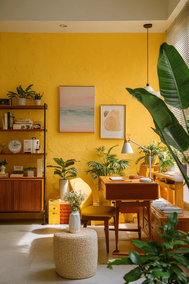 Easy Yellow Home Office Makeover Ideas for Beginners