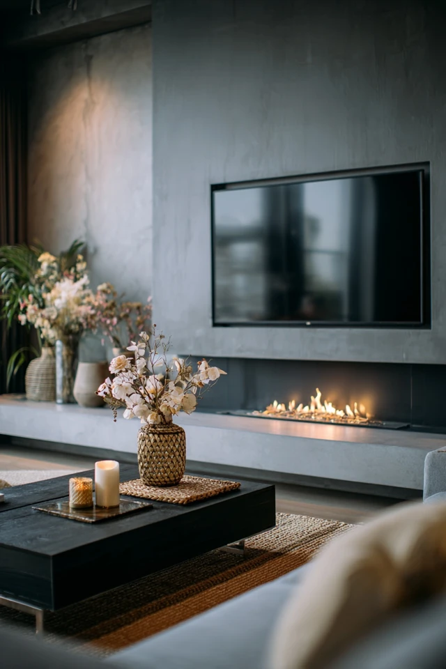 How to Decorate with Modern Fireplace Tv Wall Like a Pro - photo 3