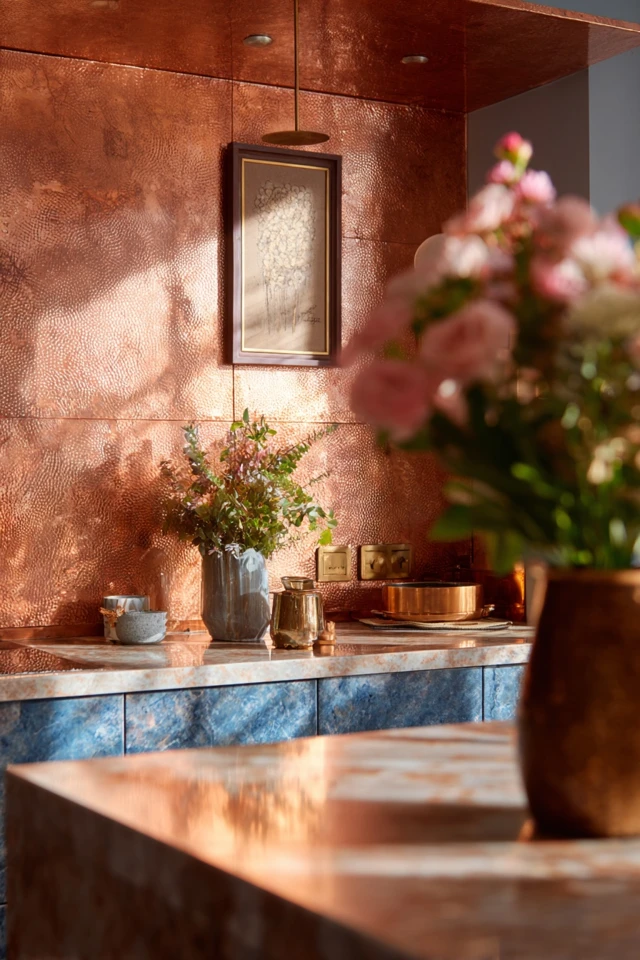 Affordable Modern Copper Backsplash Kitchen Design Ideas You Can Do Now - photo 3