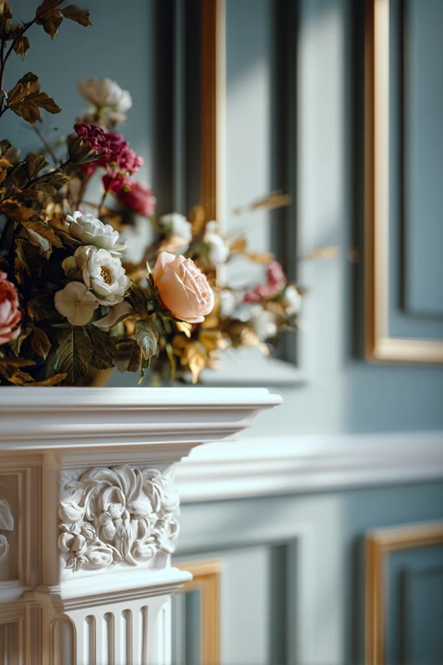 Wall molding design example showing panel trim applied to a painted interior wall