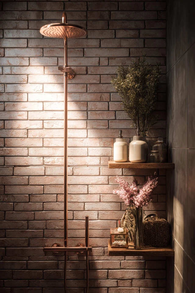 Brick Wall Shower Design Tips for a Cozy, Modern Look - photo 3