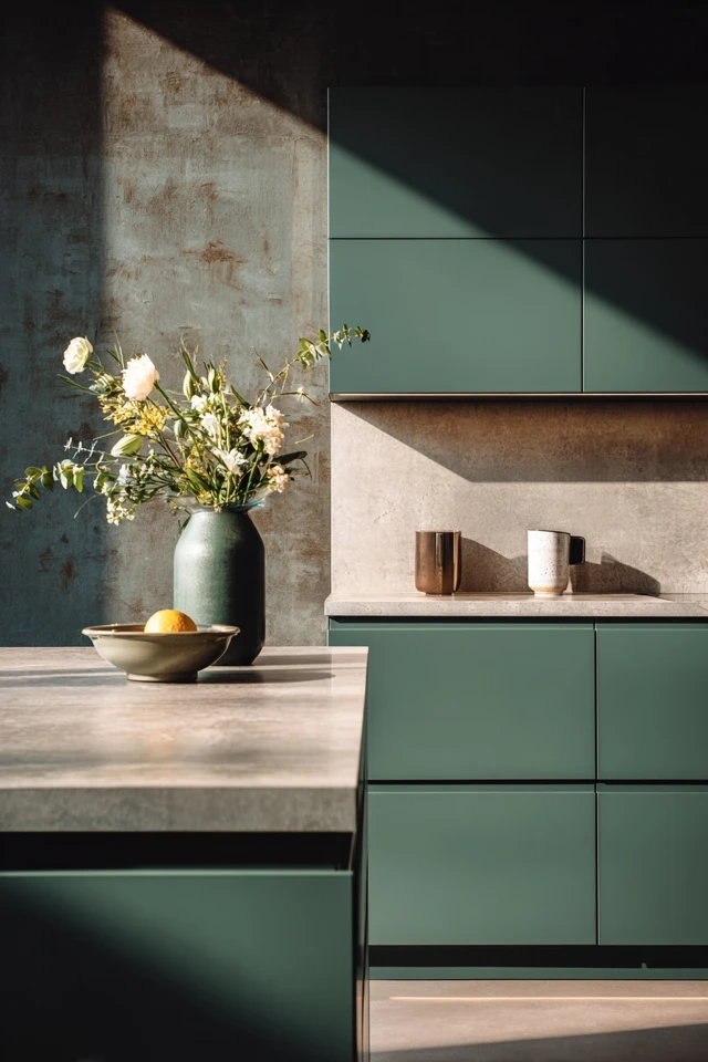 Beautiful Dark Green Kitchen Cabinets Ideas for a Stylish Home - photo 3