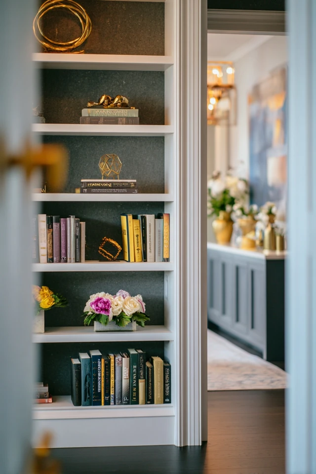 Timeless Built In Bookshelves Around Doorway Decor for a Chic Home - photo 3