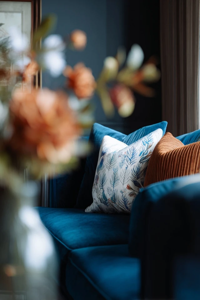 Living room with Victorian furniture arranged for conversation around a focal point