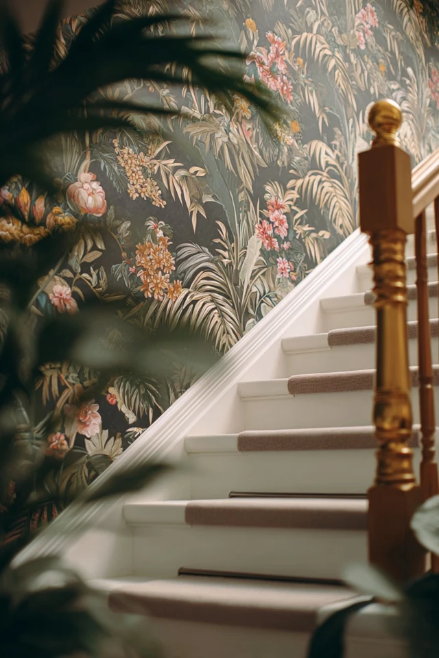 Timeless Wallpaper On Stair Walls Decor for a Chic Home - photo 4