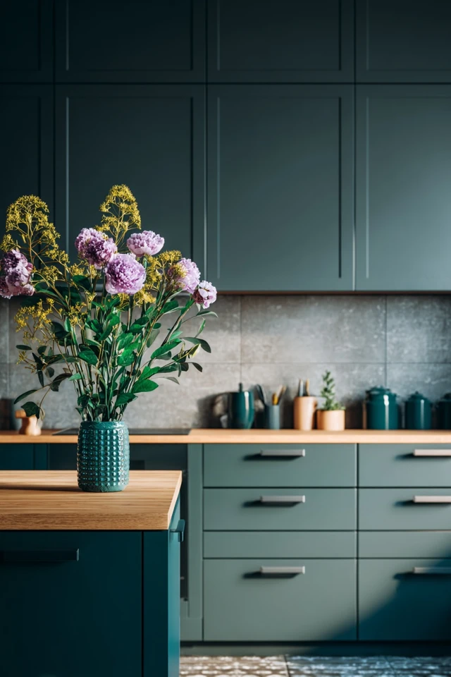 How to Decorate with Modern Dark Green Kitchen Cabinets Like a Pro - photo 4