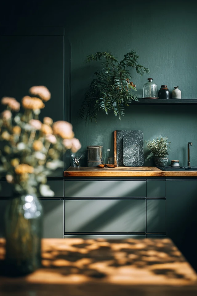Dark Green Kitchen Wall Styling Guide for a Warm, Inviting Home - photo 4