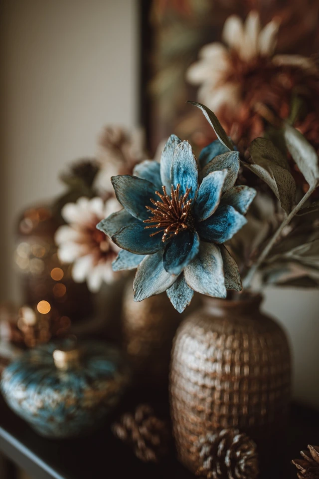 Festive tree with a topper styled to match the surrounding room decor