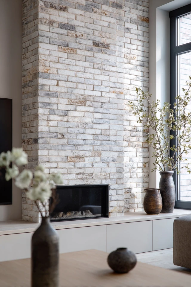 Gorgeous Modern Brick Wall Design Living Room Decor That Feels Effortless - photo 4