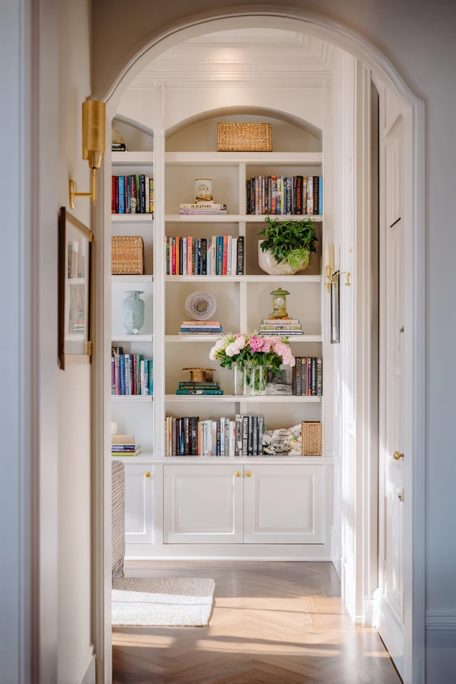 Beautiful Built-In Bookcase Around Doorway Ideas for a Stylish Home - photo 4