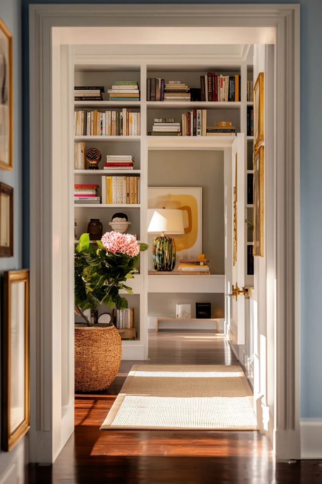 Timeless Built In Bookshelves Around Doorway Decor for a Chic Home - photo 4