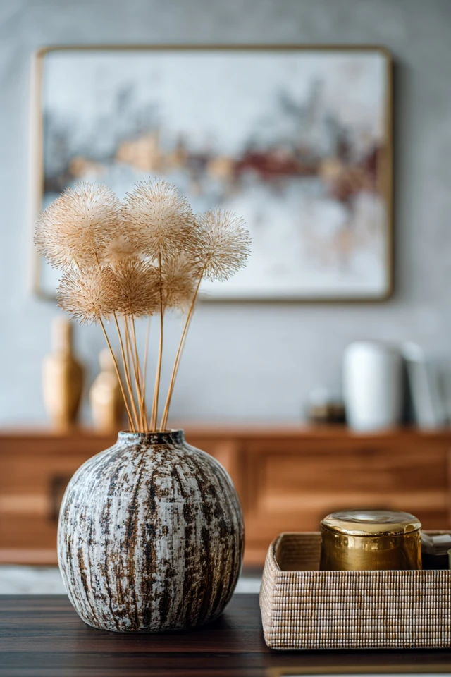 Minimalist Asian-inspired room with uncluttered surfaces and a restrained decor scheme
