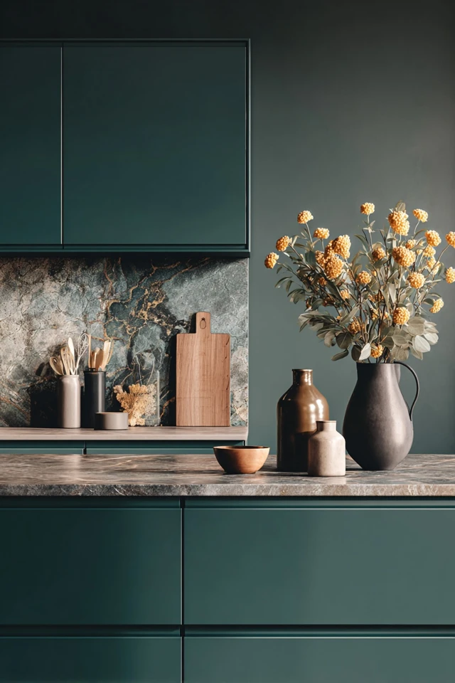 How to Decorate with Modern Dark Green Kitchen Cabinets Like a Pro - photo 5