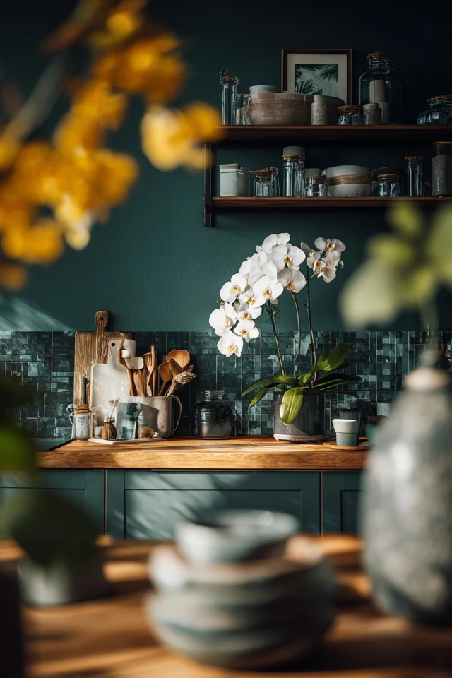 Dark Green Kitchen Wall Styling Guide for a Warm, Inviting Home - photo 5