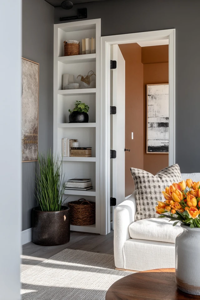 Easy Built-In Bookshelves Around Doorway Makeover Ideas for Beginners - photo 5