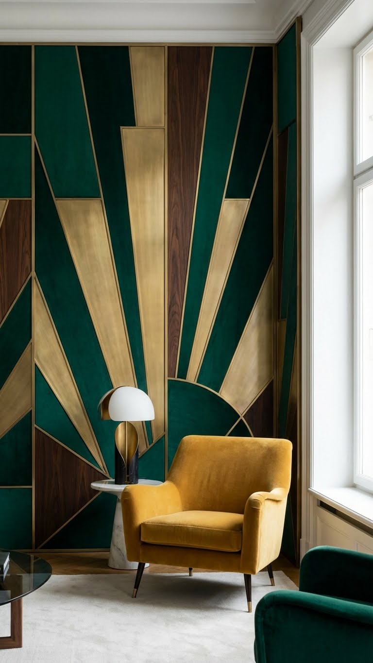 Geometric Wall Paneling Ideas That Feel Art Deco but New