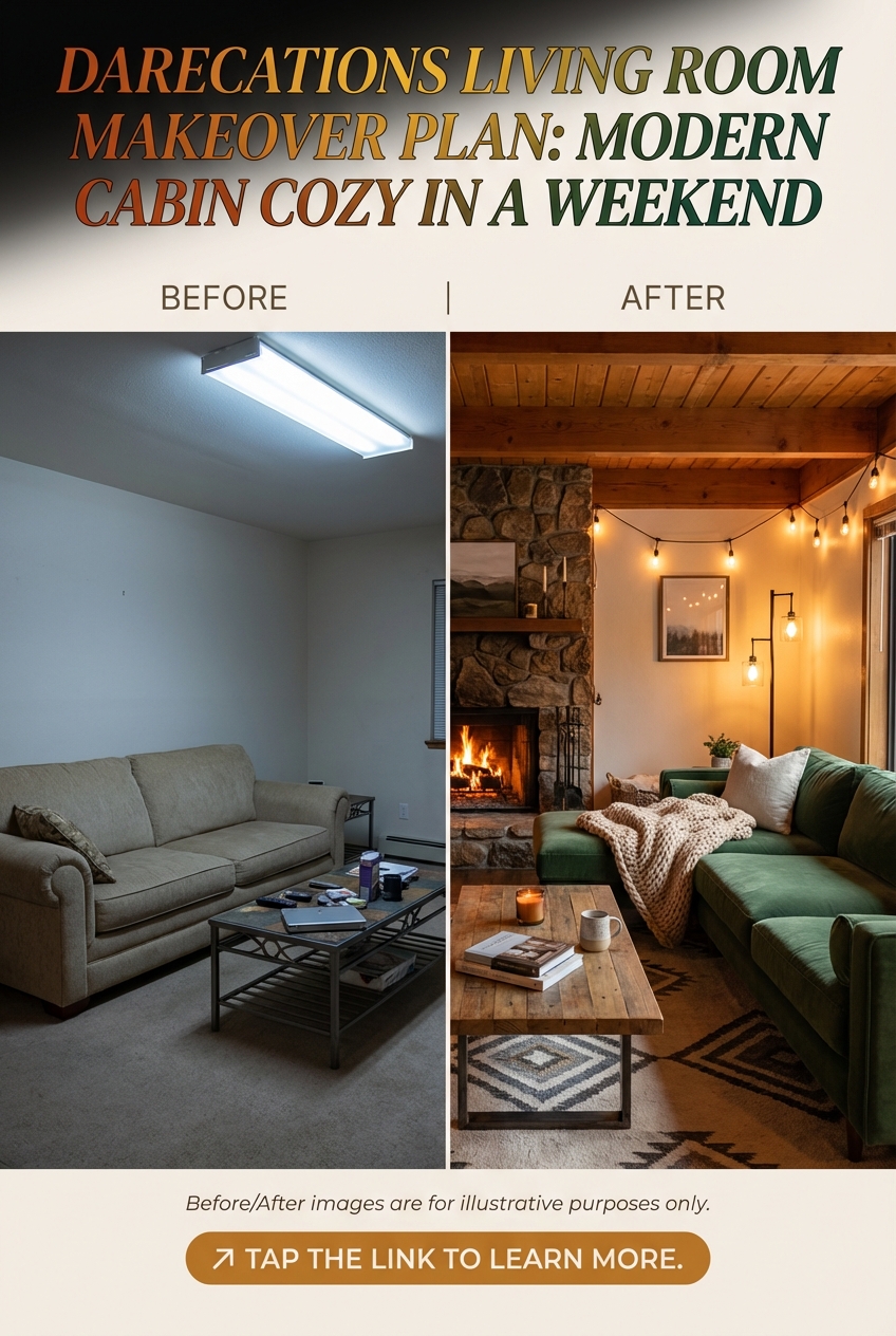 Darecations Living Room Makeover Plan: Modern Cabin Cozy in a Weekend - photo 5