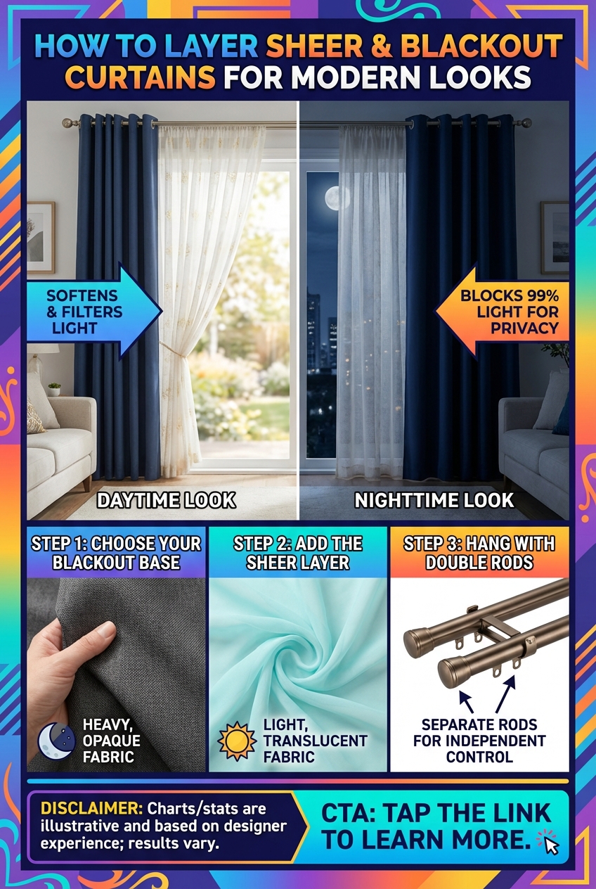 How to Add Sheer Curtains to Blackout Curtains Layered Looks - photo 4