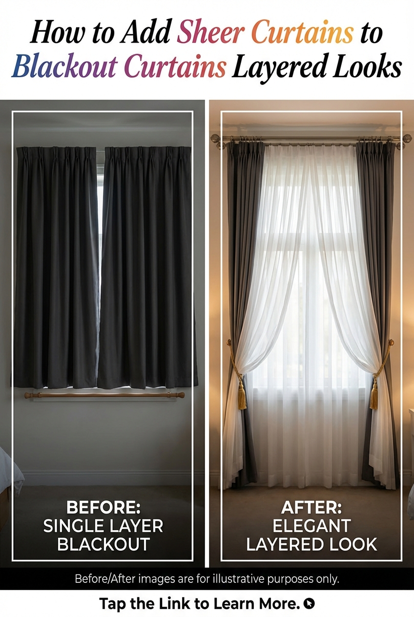 How to Add Sheer Curtains to Blackout Curtains Layered Looks - photo 5
