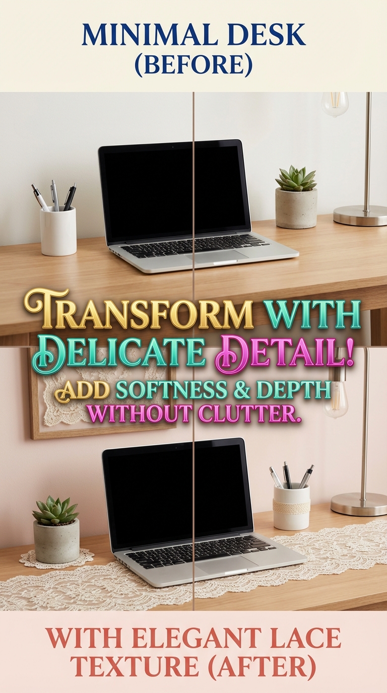 How to Add Lace Texture to a Minimal Desk Area - photo 5