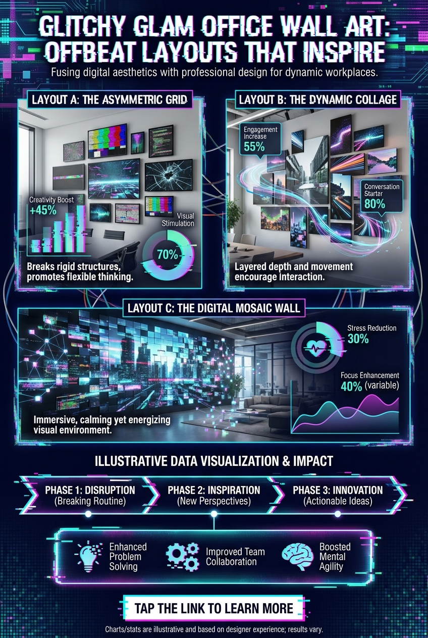 Glitchy Glam Office Wall Art: Offbeat Layouts That Inspire - photo 3